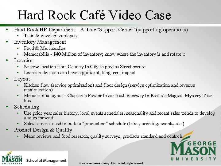 Hard Rock Café Video Case • Hard Rock HR Department – A True ‘Support
