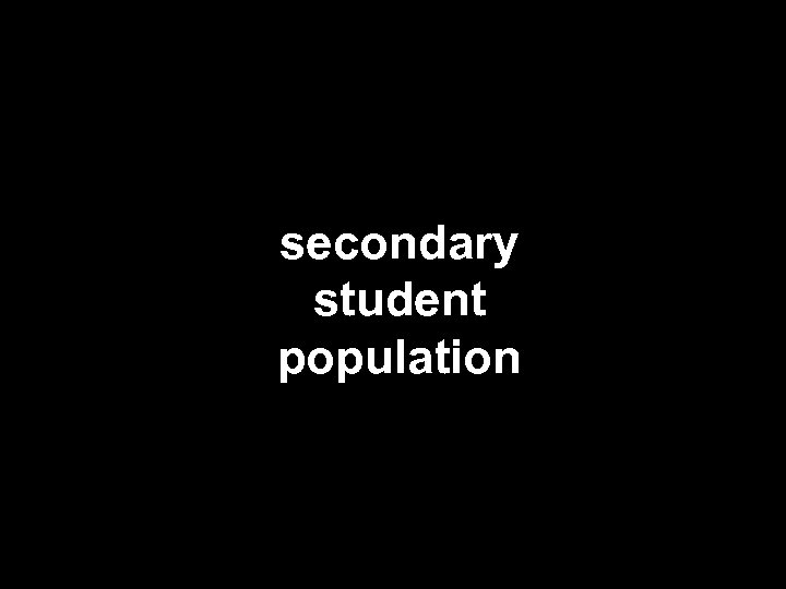 secondary student population 