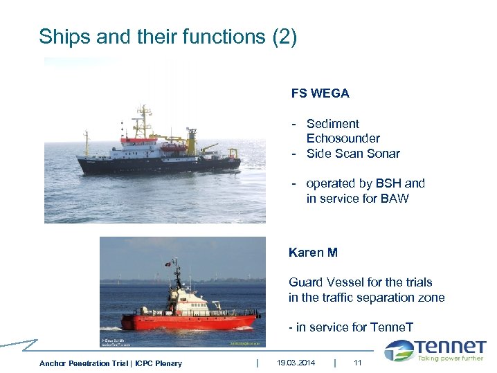 Ships and their functions (2) FS WEGA - Sediment Echosounder - Side Scan Sonar