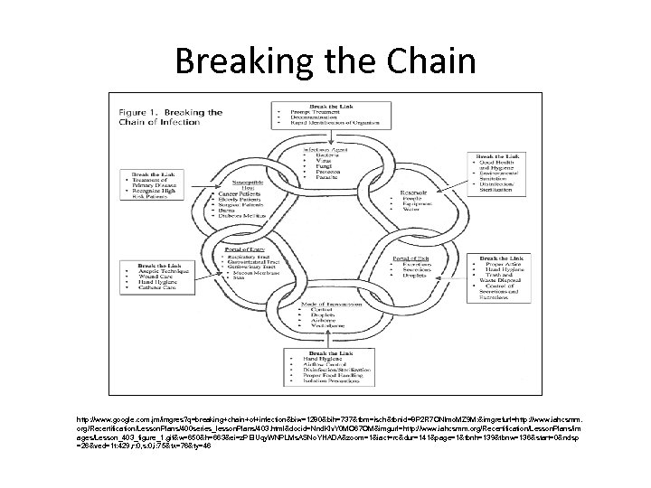 Breaking the Chain http: //www. google. com. jm/imgres? q=breaking+chain+of+infection&biw=1280&bih=737&tbm=isch&tbnid=8 P 2 R 7 ONlmo.