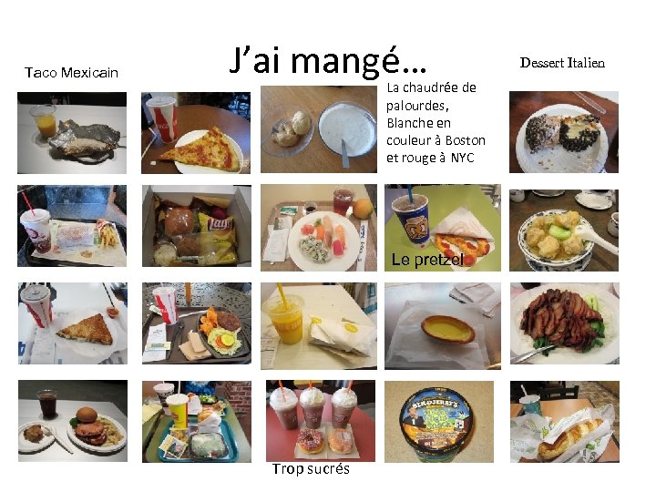 Taco Mexicain J’ai mangé… La chaudrée de palourdes, Blanche en couleur à Boston et