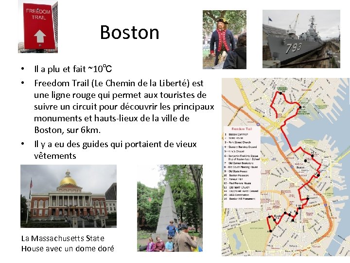 Boston • Il a plu et fait ~10℃ • Freedom Trail (Le Chemin de