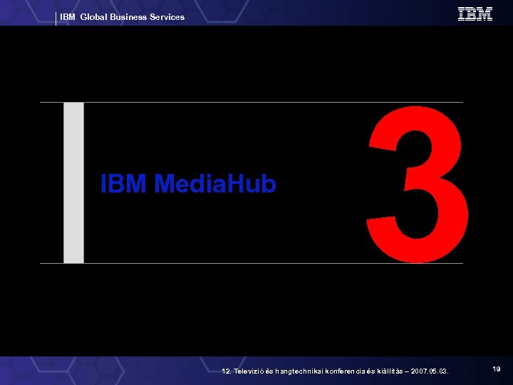 IBM Global Business Services IBM Media. Hub 3 12. Televízió és hangtechnikai konferencia és