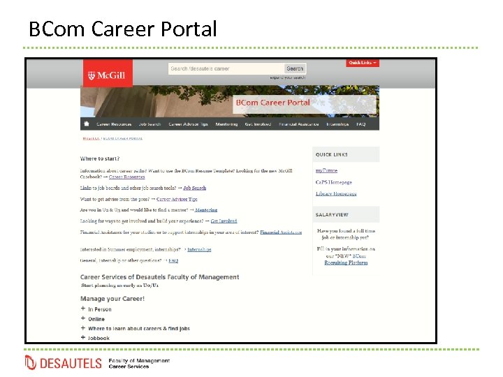 BCom Career Portal 