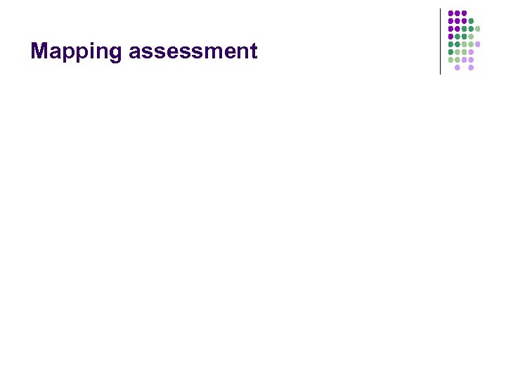 Mapping assessment 