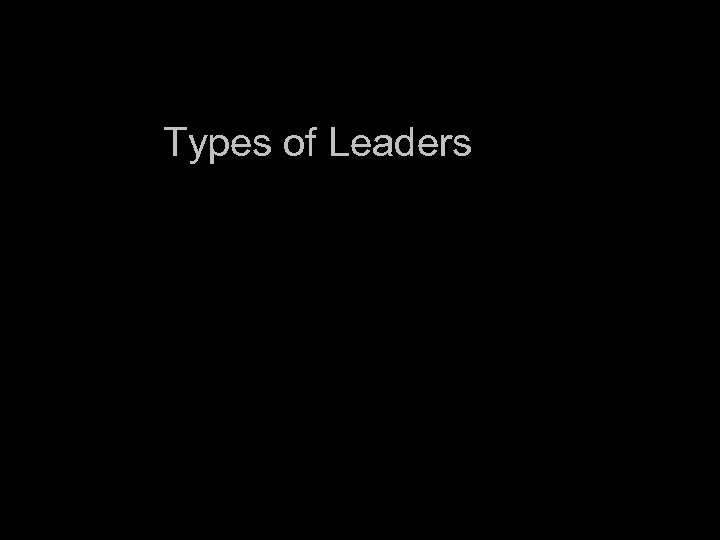 Types of Leaders 