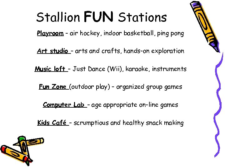 Stallion FUN Stations Playroom – air hockey, indoor basketball, ping pong Art studio –