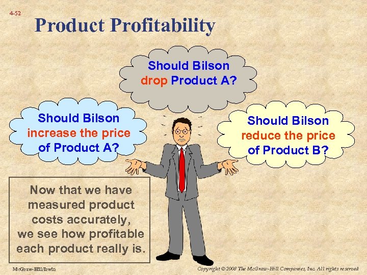 4 -52 Product Profitability Should Bilson drop Product A? Should Bilson increase the price