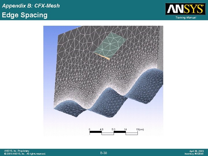 Appendix B: CFX-Mesh Edge Spacing ANSYS, Inc. Proprietary © 2009 ANSYS, Inc. All rights