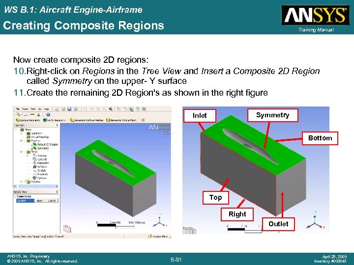 WS B. 1: Aircraft Engine-Airframe Creating Composite Regions Training Manual Now create composite 2