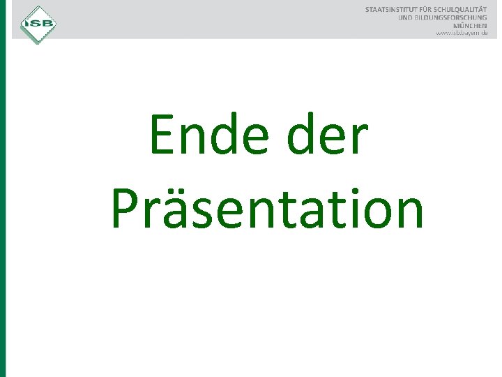 Ende der Präsentation 