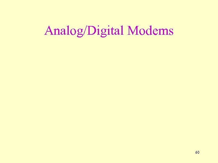 Analog/Digital Modems 60 