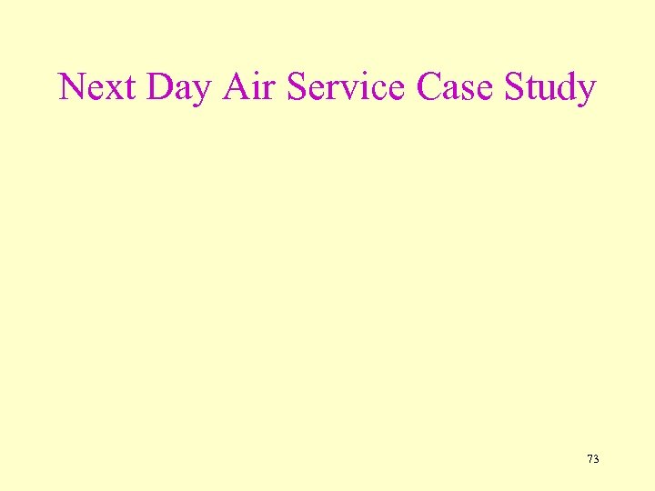 Next Day Air Service Case Study 73 