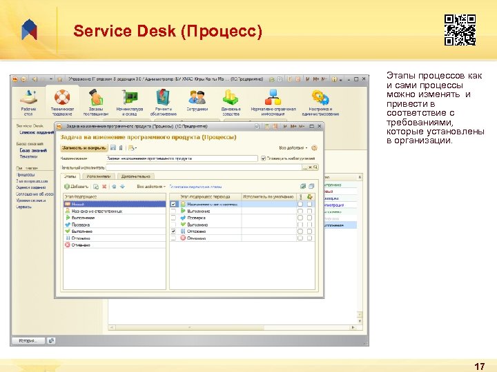 Service Desk (Процесс) Этапы процессов как и сами процессы можно изменять и привести в