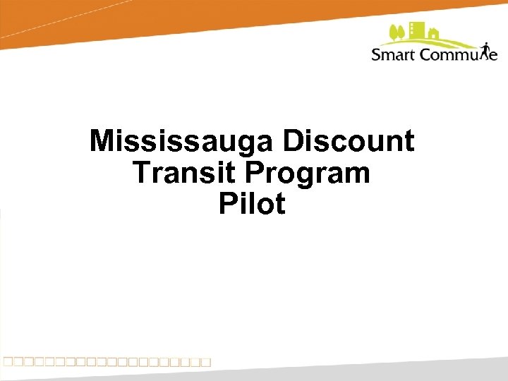 Mississauga Discount Transit Program Pilot 