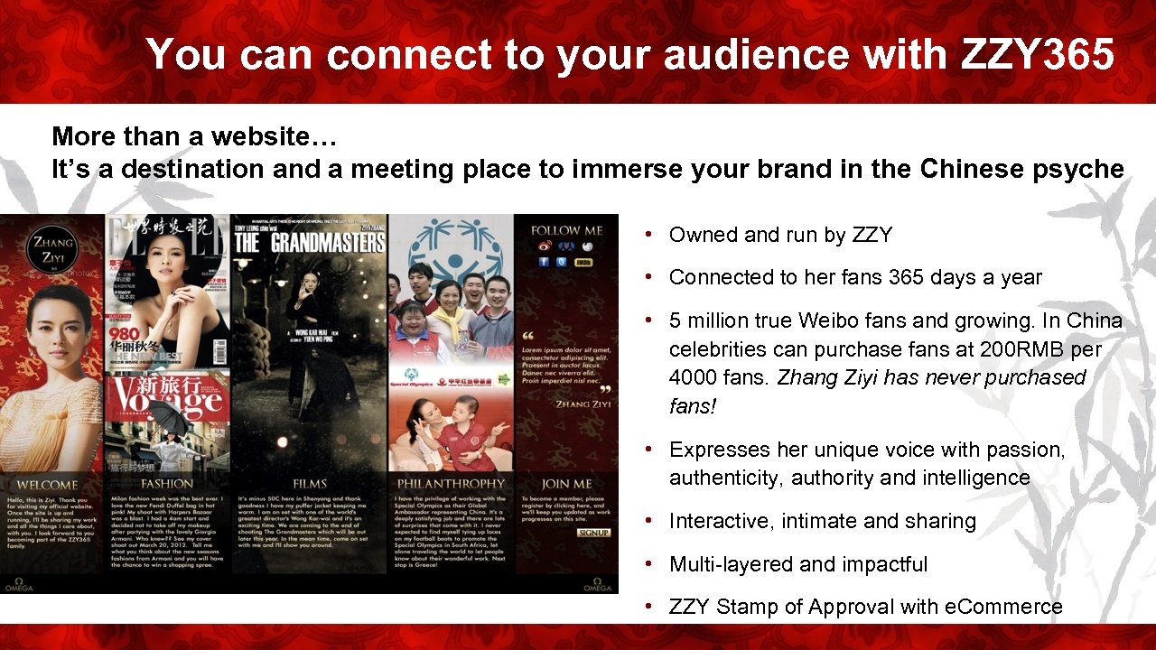 You can connect to your audience with ZZY 365 More than a website… It’s