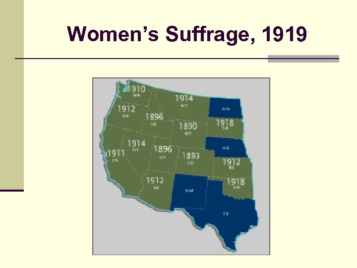 Women’s Suffrage, 1919 