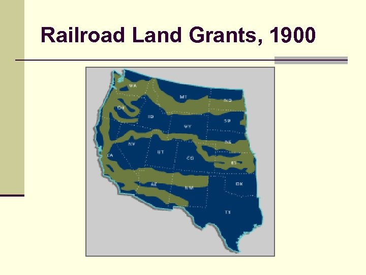 Railroad Land Grants, 1900 