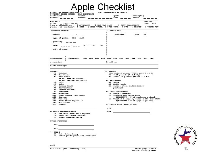 Apple Checklist 15 