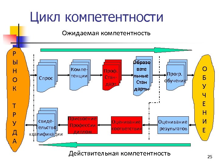 Цикл компетентности Ожидаемая компетентность Р Ы Н О К Т Р У Д А