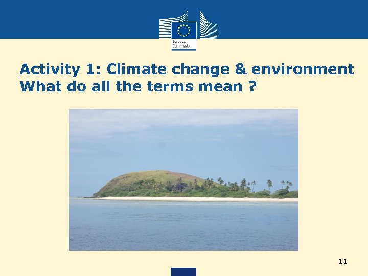 Activity 1: Climate change & environment What do all the terms mean ? 11