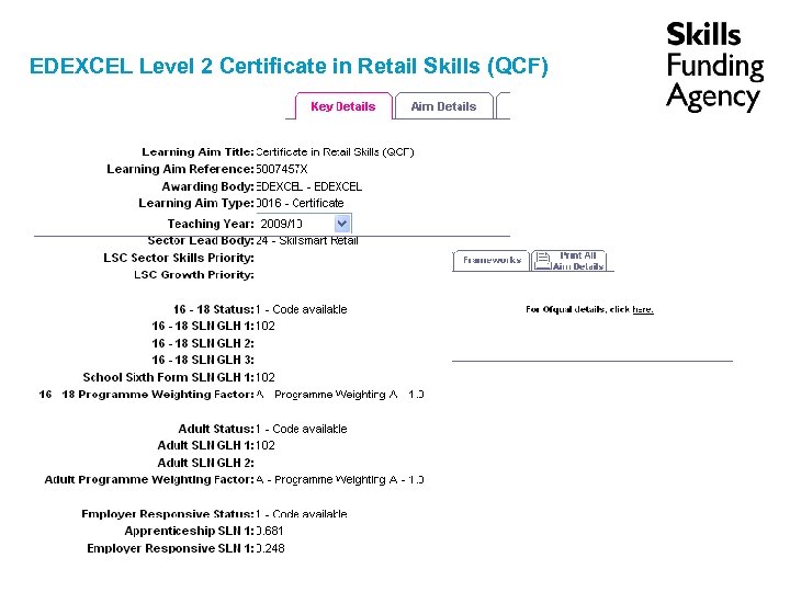 EDEXCEL Level 2 Certificate in Retail Skills (QCF) 