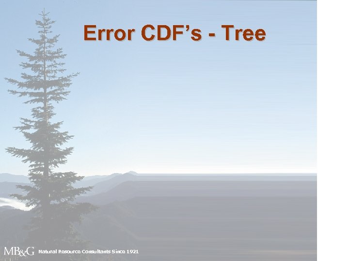 Error CDF’s - Tree Natural Resource Consultants Since 1921 