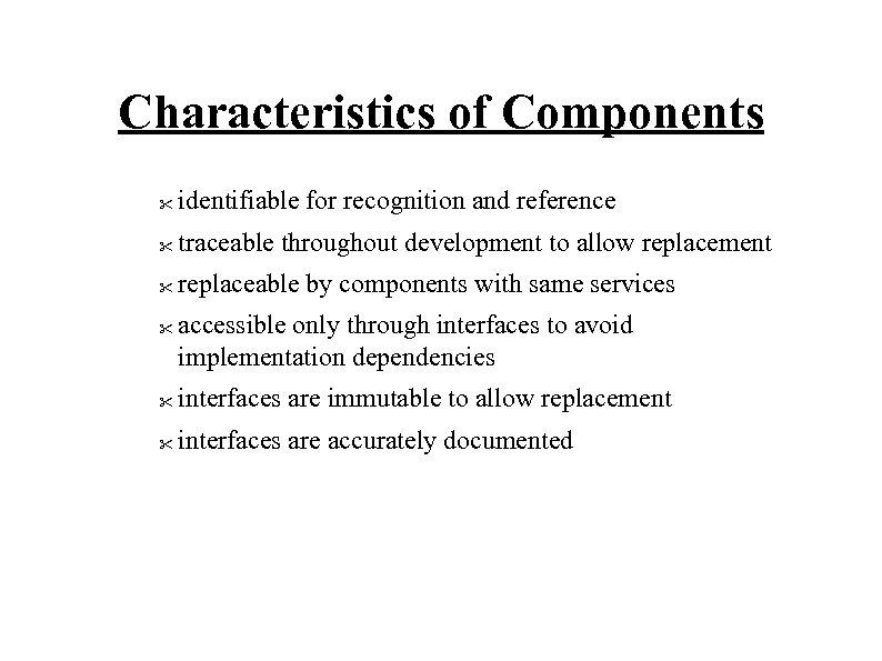 Characteristics of Components 