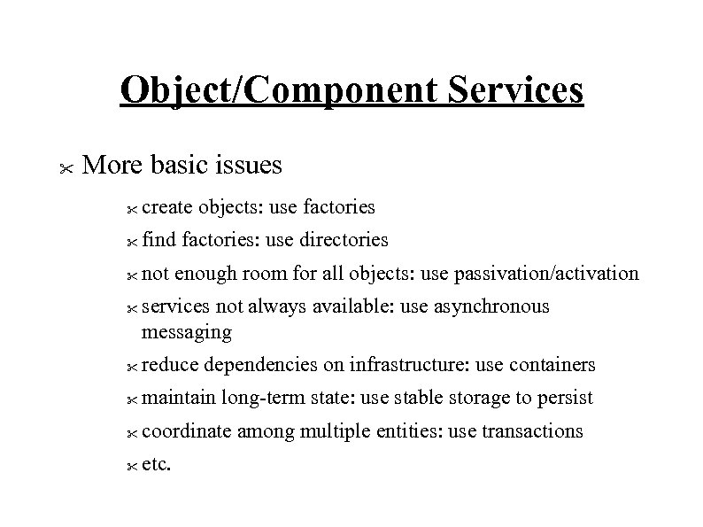 Object/Component Services 