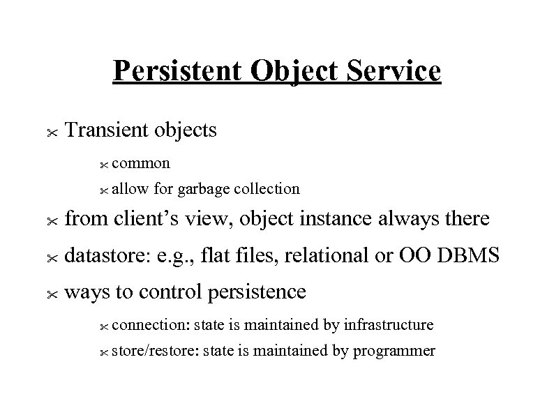 Persistent Object Service 