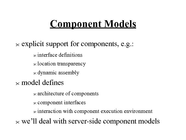 Component Models 
