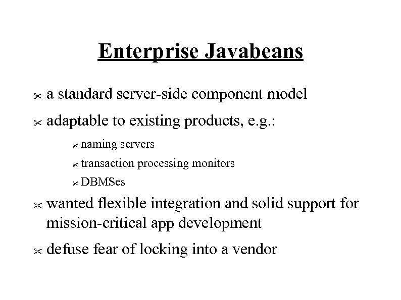 Enterprise Javabeans 