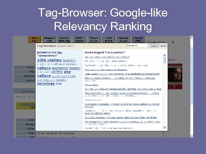 Tag-Browser: Google-like Relevancy Ranking 