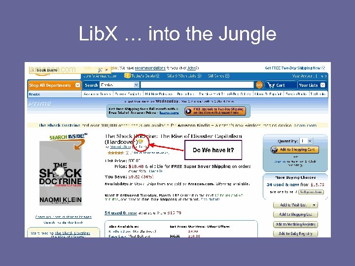 Lib. X … into the Jungle 