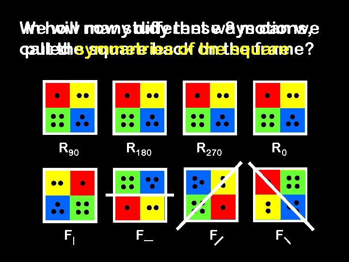 Wehow now study these 8 motions, In will many different ways can we called