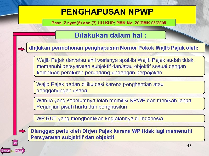 KETENTUAN UMUM TATA CARA PERPAJAKAN General Rules