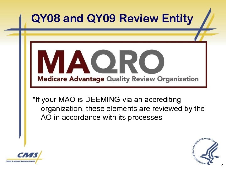 QY 08 and QY 09 Review Entity *If your MAO is DEEMING via an