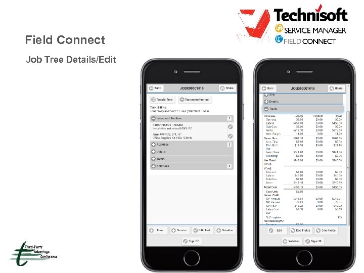 Field Connect Job Tree Details/Edit 