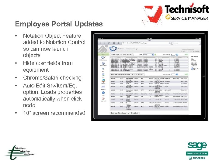 Employee Portal Updates • • • Notation Object Feature added to Notation Control so