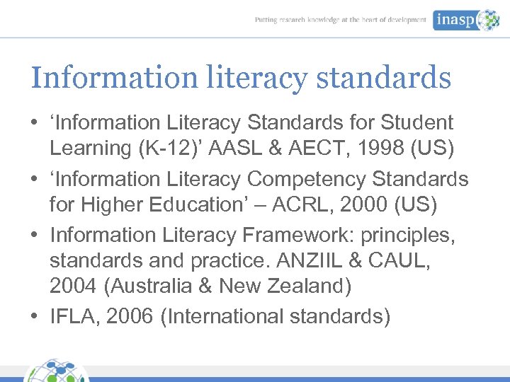 Information Literacy A Model And Three Standards IL