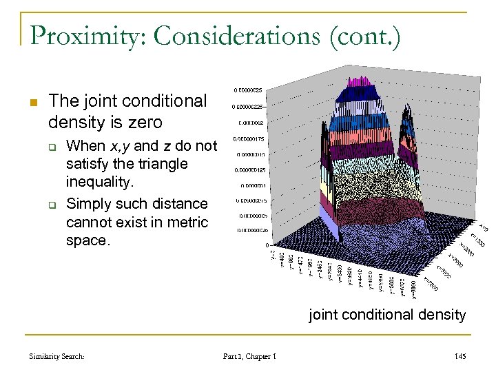 Proximity: Considerations (cont. ) n The joint conditional density is zero q q When