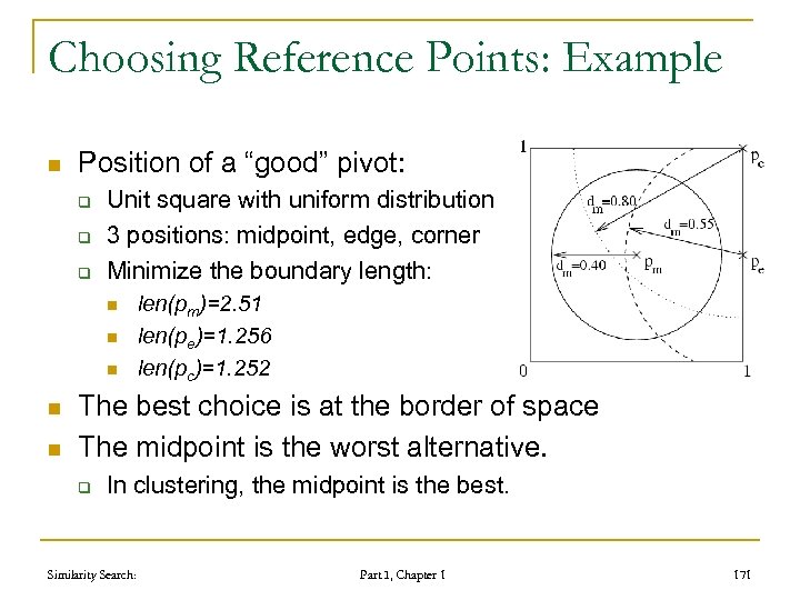 Choosing Reference Points: Example n Position of a “good” pivot: q q q Unit