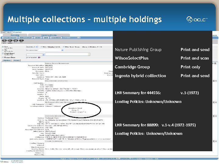 Multiple collections – multiple holdings Nature Publishing Group Print and send Wilson. Select. Plus