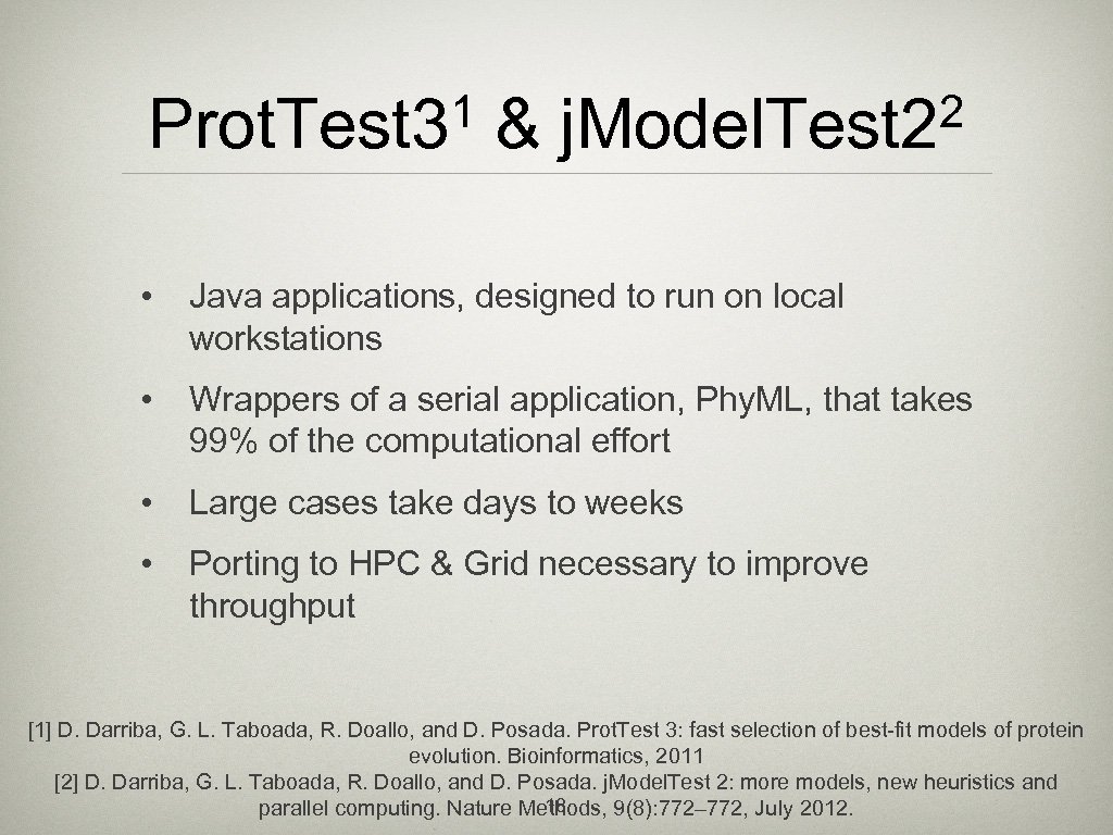 1 Prot. Test 3 & 2 j. Model. Test 2 • Java applications, designed