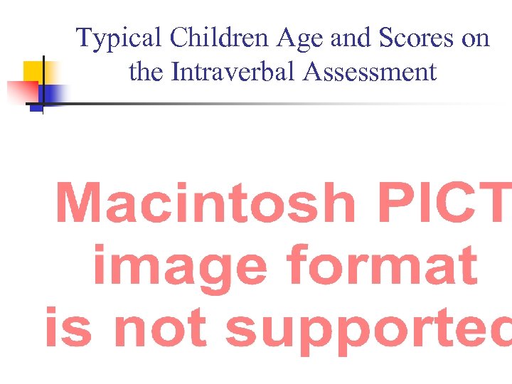 Typical Children Age and Scores on the Intraverbal Assessment 