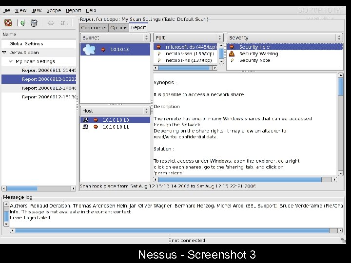 Nessus Screenshot - 3 Nessus - Screenshot 3 