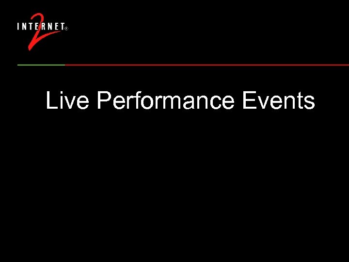 Live Performance Events 