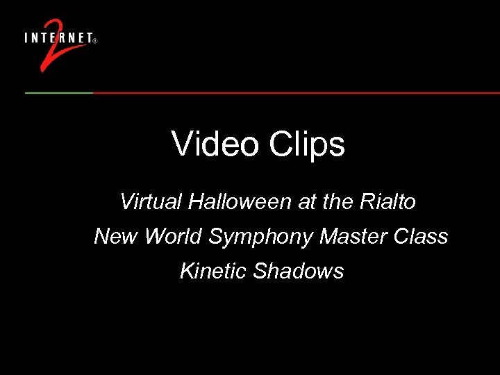 Video Clips Virtual Halloween at the Rialto New World Symphony Master Class Kinetic Shadows