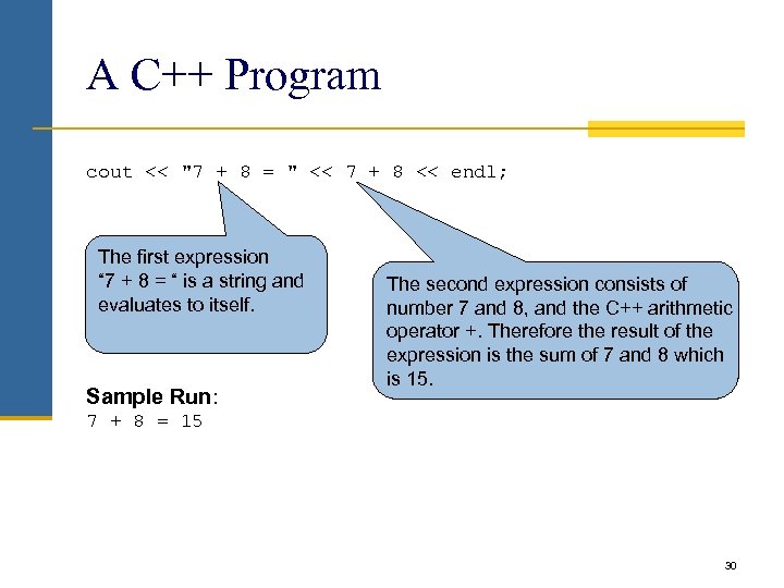 A C++ Program cout << 