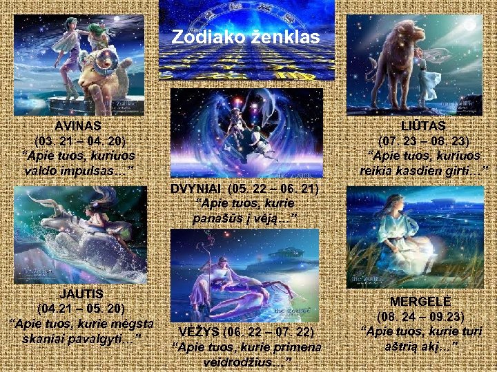 Zodiako ženklas AVINAS (03. 21 – 04. 20) “Apie tuos, kuriuos valdo impulsas…” LIŪTAS